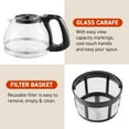 thumbnail image 5 of Elite Gourmet EHC4128 Automatic 4-Cup Brew & Drip Coffee Maker with Pause N Serve, Glass Carafe, Reusable Filter, On/Off Switch, Keep Warm, Water Level Indicator, Black, 5 of 6