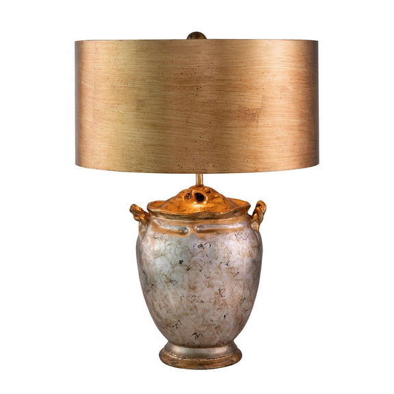 Lucas McKearn Jackson Traditional Metal Table Lamp in Antique Silver/Gold