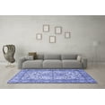 thumbnail image 3 of Ahgly Company Machine Washable Indoor Rectangle Medallion Blue Traditional Area Rugs, 6' x 9', 3 of 4