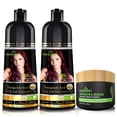 thumbnail image 3 of (4 pack) Herbishh Combo Pack - 2 Pc Hair Color Shampoo, Long Lasting Color, (500 ml, Burgundy) + 1 Pc Argan Hair Mask, Nourishes Dry & Frizzy Hair (150 ml), 3 of 9