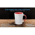 thumbnail image 4 of Ceramic Latte Coffee Mugs by Albany 13 oz. Set of 10, Bulk Pack - Perfect for Coffee, Tea, Espresso, Hot Cocoa, Other Beverages - Red, 4 of 5