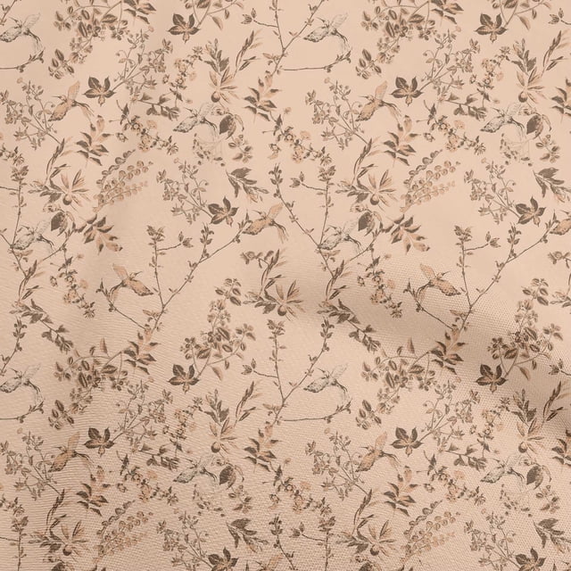 oneOone Tissu en Velours Pêche Matériau de Robe Tropical Tissu Imprimé Tissu au Mètre 58 Pouces de Large