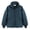 Blue, variant on Winter Down Coat Padded Hooded Stand Collar Pockets Zip-up Parka Windproof Heat Retention Daily Cold Weather Outwear Cotton Jacket