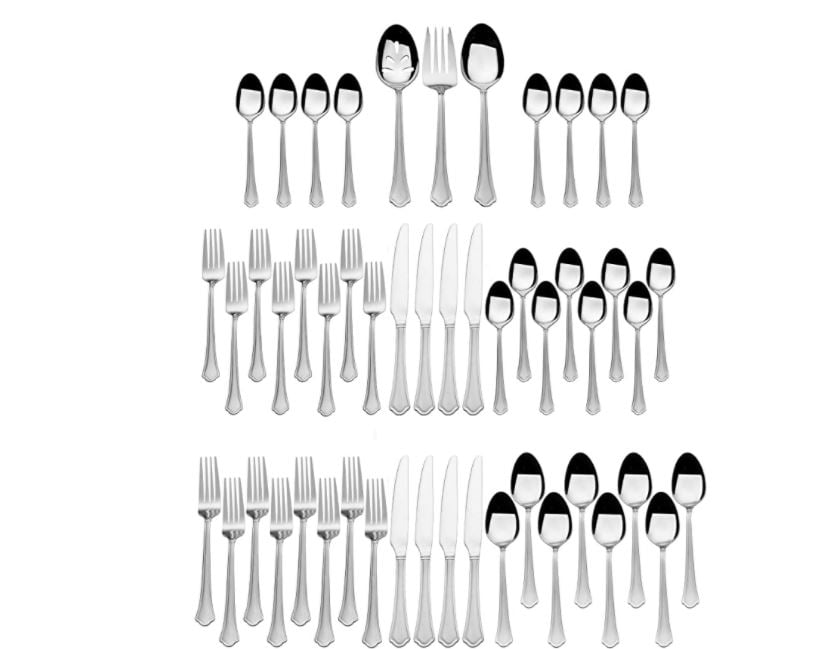 51-Piece International Silver Stainless Steel Flatware Sets are on sale for $39.99