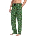 thumbnail image 5 of FREEAMG Tropical Leaves Pajama Pants for Men, Men's Separate Bottoms, Pure Cotton Comfortable Lounge Pants for Men（13）, 5 of 7