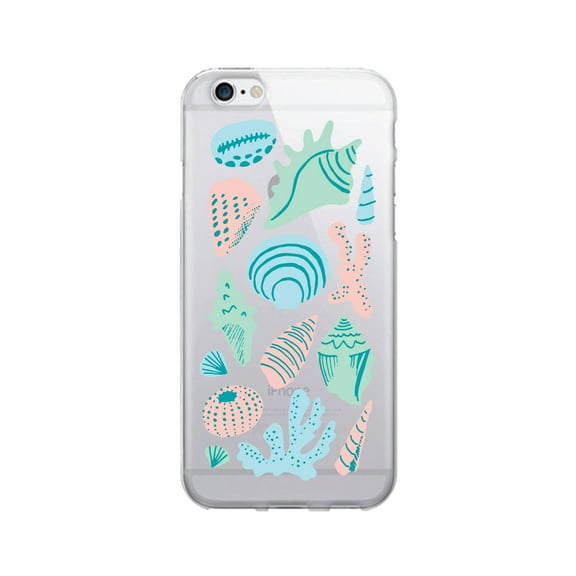 OTM Prints Clear Phone Case, Shell Collection Pastels - iPhone 6/6s/7/7s