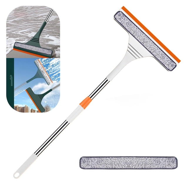 SuChun Cleaning Brush 2 In 1 Window Cleaning Kit Window Squeegee Cleaner Extendable Window Cleaner Tool Telescopic Window Cleaning Equipment