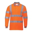 thumbnail image 3 of Portwest S277 Hi-Vis Long Sleeve Polo Shirt Yellow, XX-Large, 3 of 3