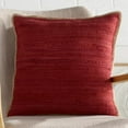 thumbnail image 5 of Ox Bay Ringo 20" x 20" Red Jute Bordered Cotton Adult Decorative Throw Pillow Cover, 5 of 9