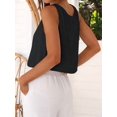 thumbnail image 6 of Women'S Crop Tank Tops Spring Summer Sleeveless V Neck Cropped Casual Beach Tops Shirts Black L, 6 of 7