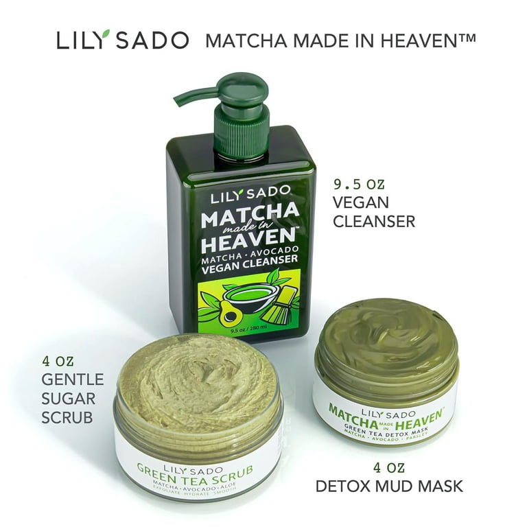 LILY SADO Green Tea Matcha & Avocado Face Mask - Organic Natural