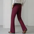 thumbnail image 4 of Pantalones acampanados para hombre, corte ajustado, pierna ancha, trajes para hombre, pantalones acampanados, fluidos, de negocios, grises, drapeados, sastrería social, spandex, 4 of 5
