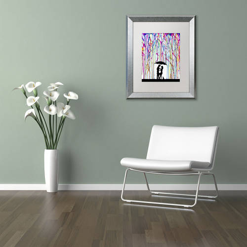 Trademark Fine Art 'Two Step' Canvas Art by Marc Allante, White Matte, Silver Frame