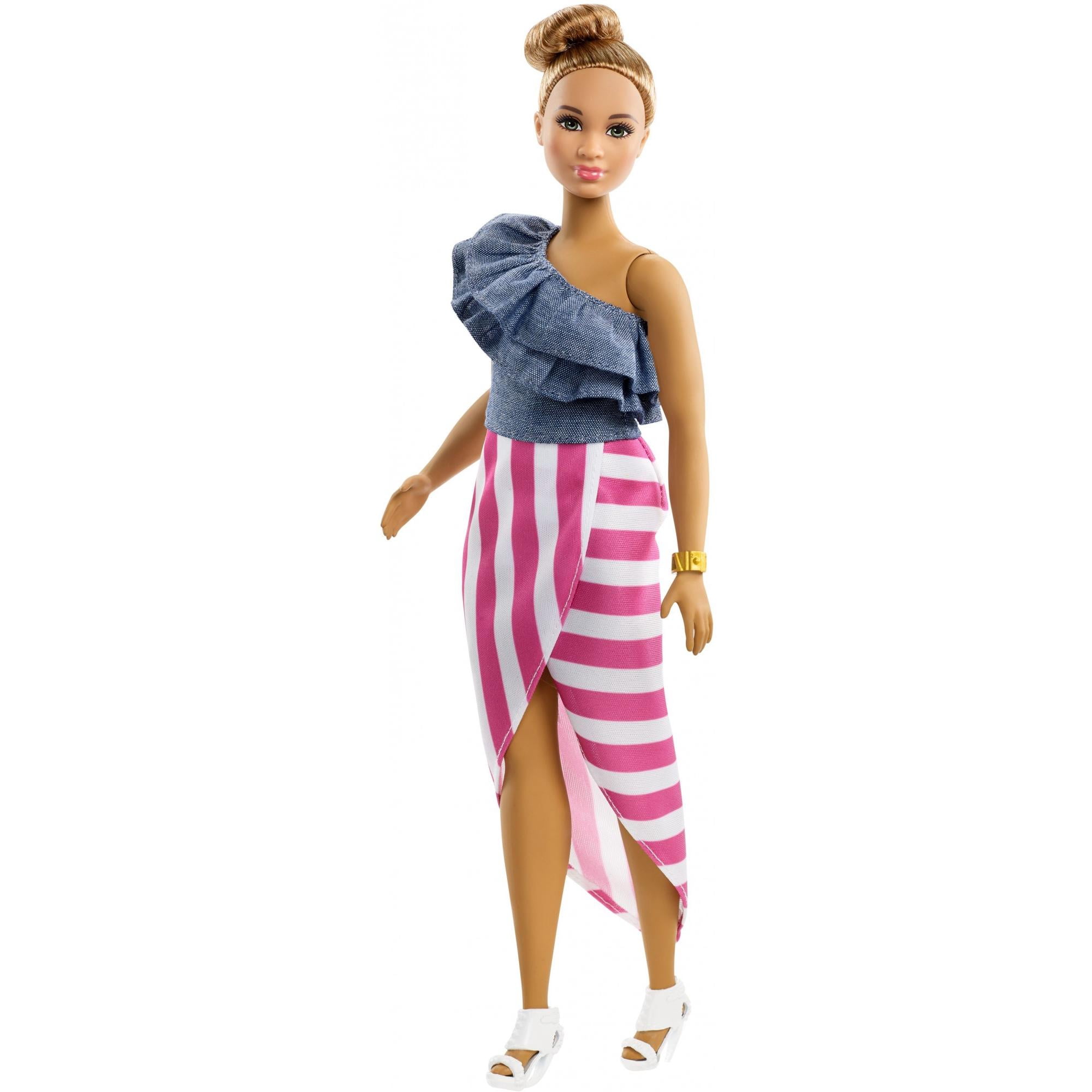 Barbie Fashionistas Doll, Curvy with Blonde Updo & Accessories