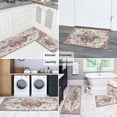 thumbnail image 6 of Kitchen Rugs and Mats Non Skid Washable Bohemian Vintage Orange Carpet Kitchen Mat and Rug Set,Floor Cushion Waterproof Rug,Rubber Backed Area Rugs for Kitchen Laundry, 6 of 7