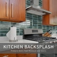 thumbnail image 6 of ABCISI 10 Sheets Subway Tile Peel and Stick Backsplash, 12”×12”Blue Self Adhesive Wall Tiles Stick on Back Splash for Kitchen,Bathroom,Camper, Easy to Clean and Resistant to Water, Oil, Heat, 6 of 21