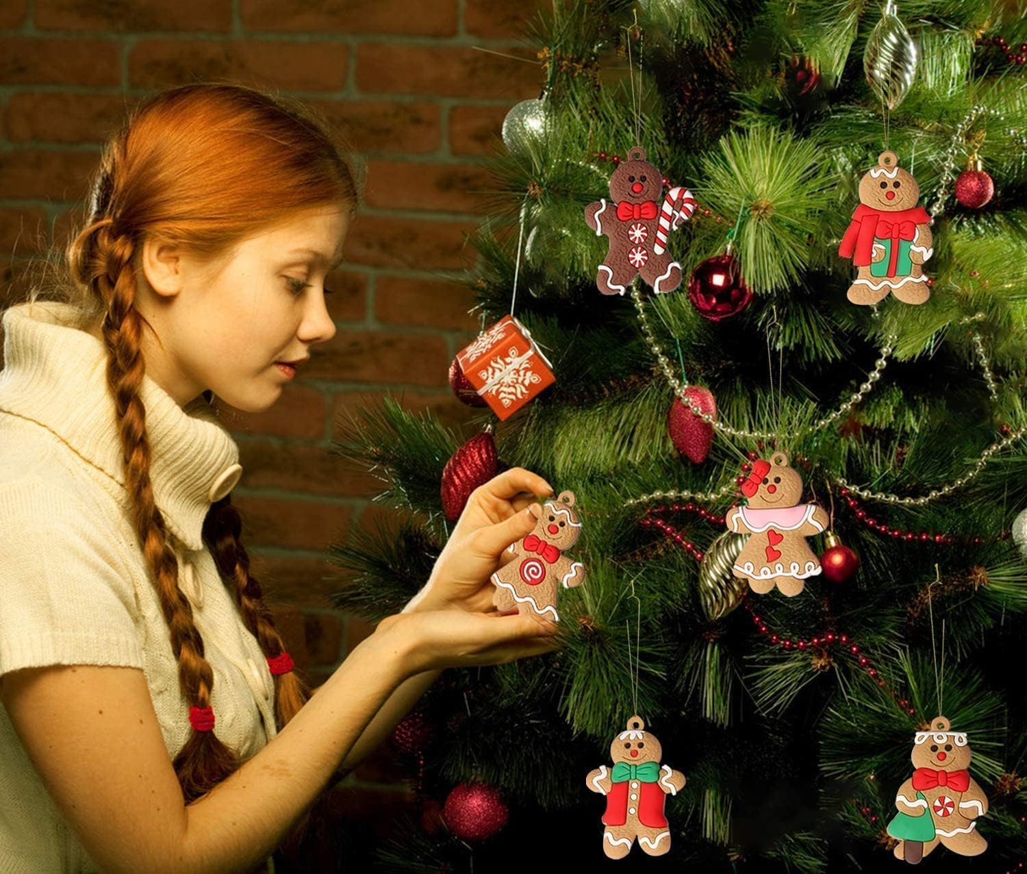 Ayieyill 14-Piece Gingerbread Christmas Ornaments photo 3