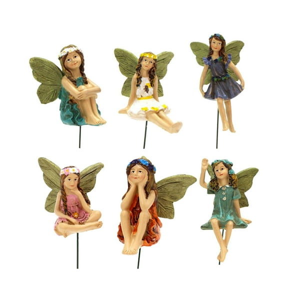 NUOLUX Fairies Miniature Mini Flower Figurines Figurine Figure Statue Micro Ornaments Decoration Landscape Small Decor