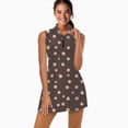 thumbnail image 2 of Pink Polka Dots on Brown Sports Dresses Women Tennis Dress Outdoor Badminton Golf Quick-Drying And Breathable Sports Dress, 2 of 4