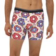 thumbnail image 2 of Men'S Boxer Briefs, Stars And Stripes Donut Print Soft And Breathable Mens Underwear Boxer Briefs With Widen Waist, 2 of 2