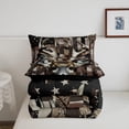 thumbnail image 5 of Erosebridal Camo American Flag Comforter Set,Rustic Deer Bedding Set Full,Hunting Down Comforter,Moose Wildlife Reversible Bed Set with 2 Pillowcases Bedroom Decor, 5 of 7