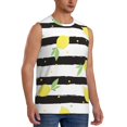 thumbnail image 2 of Uemuo Lemon Pattern Men's Sleeveless T-Shirt,Muscle Athletic Tank Top, Moisture-wicking Quick-dry Breathable Classic Tee Top for Gym Run Outdoor Sports-Medium, 2 of 8
