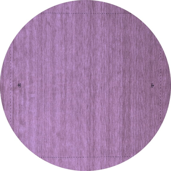 Ahgly Company Indoor Round Abstract Blue Contemporary Area Rugs, 7' Round