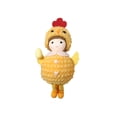 thumbnail image 3 of CoreLiving Holiday Crochet Animal Hanging Décor Set Round Belly Chicken Chick Holding Egg Stuffed Doll for Easter Scene Positive Emotional Support Nuggets Plushie, 3 of 6