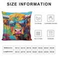 thumbnail image 5 of Orinice bull sunglasses tie dye Graphic Decorative Cotton Linen Throw Pillow Cover 1PC with Zipper Closure for Home Couch Living Room Bed Sofa 18x18in, 5 of 5