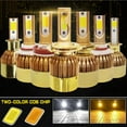thumbnail image 3 of 2 Color LED Headlight H7 H4 Bulb For Car Auto 3000K Yellow White 12V Fog Light  H1 H11 H3 9005 9006 880 9012 Kit, 3 of 7