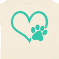 thumbnail image 4 of Inktastic Teal Heart with Paw Print Boys or Girls Toddler T-Shirt, 4 of 5