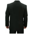 thumbnail image 4 of Sharp Hand Tailored Men 2B Dress Blazer w/1 Pair of Socks, Size 36S-62L - Black 38S, 4 of 6