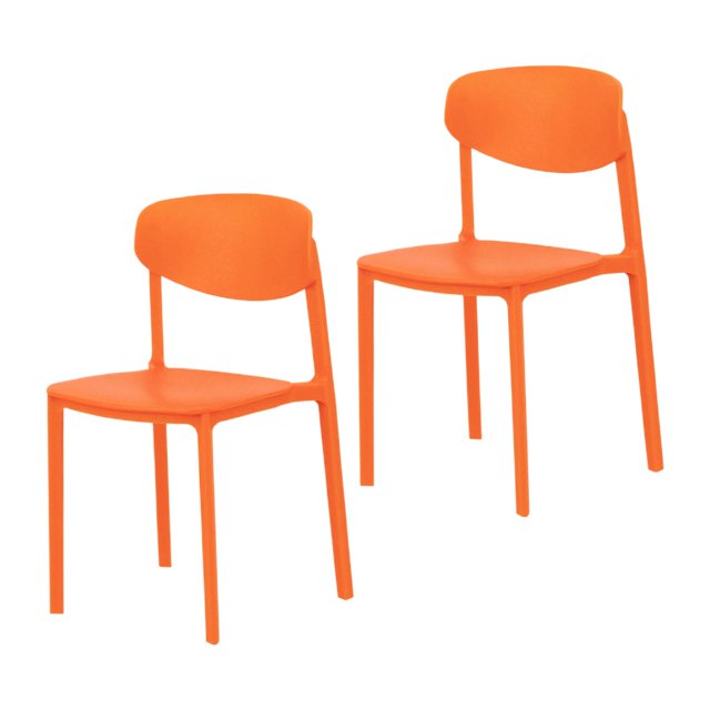 Sillas de comedor en miniatura Zulema 2 piezas Micro paisaje adornos de cocina Naranja