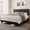 Dark Gray, variant on Virans Twin Size Bed Frame with Tufted Button Velvet Headboard, Upholstered  Platform Bed Frame, No Box Spring Needed, White