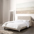 thumbnail image 4 of CorLiving Nova Ridge Upholstered Adult Full Size Platform Bed Frame with Headboard - No Box Spring Required, 4 of 9