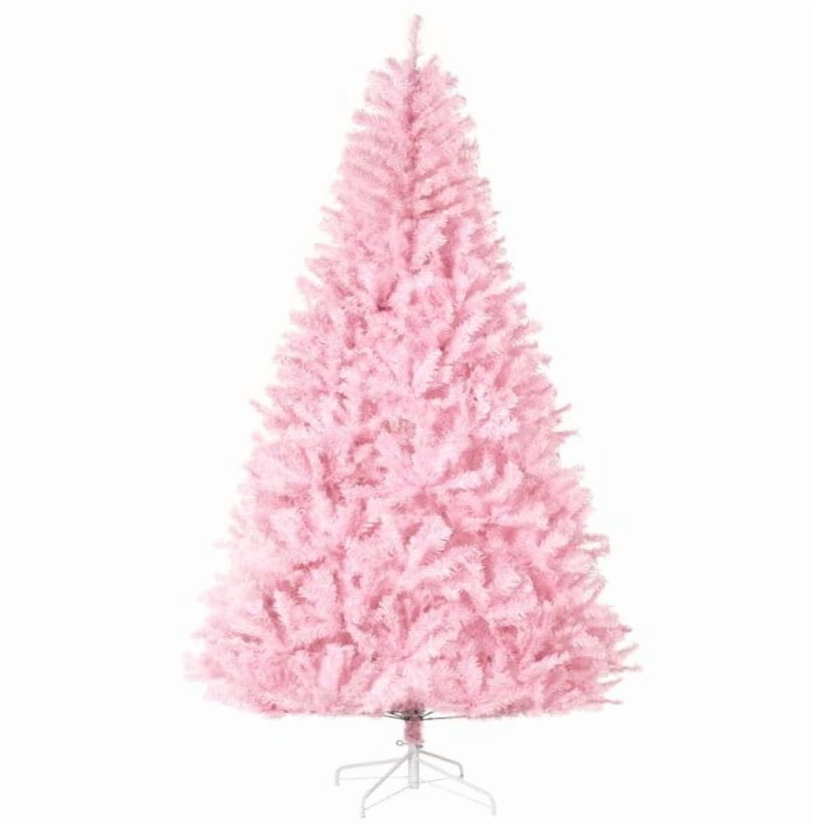 7ft Unlit Pink Christmas Tree 1288 Tips Wide Shape Flame Retardant Indoor Holiday Decor