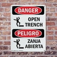 thumbnail image 4 of (2 Pack) Open Trench OSHA Danger Sign 10 Inch X 14 Inch Indoor / Outdoor Rust-Free Aluminum Metal Signs for Workplace, Workshop, and Construction Site, Made in the USA, 4 of 8