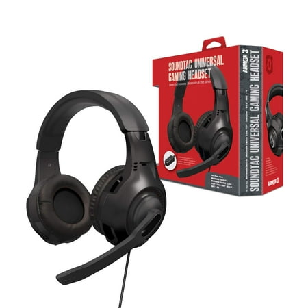 "SoundTac" Universal Gaming Headset For PS5&trade;/Xbox Series X&reg;/ Xbox Series S&reg;/ Nintendo Switch&reg;/ Nintendo Switch&reg; Lite/ PS4&reg;/ Xbox One&reg;/ Wii U&reg;/ PC/ Mac&reg; (Black) - Armor3
