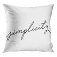 thumbnail image 1 of RYLABLUE Graphic Simplicity Quote Black Slogan Tee Basic Beautiful Brush Throw Pillowcase Cushion Case Cover, 1 of 1