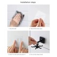 thumbnail image 4 of Under Cabinet Kitchen Utensil Hooks, 360° Rotating Drilling Free Adhesive Utensils Hanging Rack for Tools, Towel, Knife, Wall Mount Hanging Utensil Holder Hooks for Kitchen, 1Pc,Black, 4 of 6