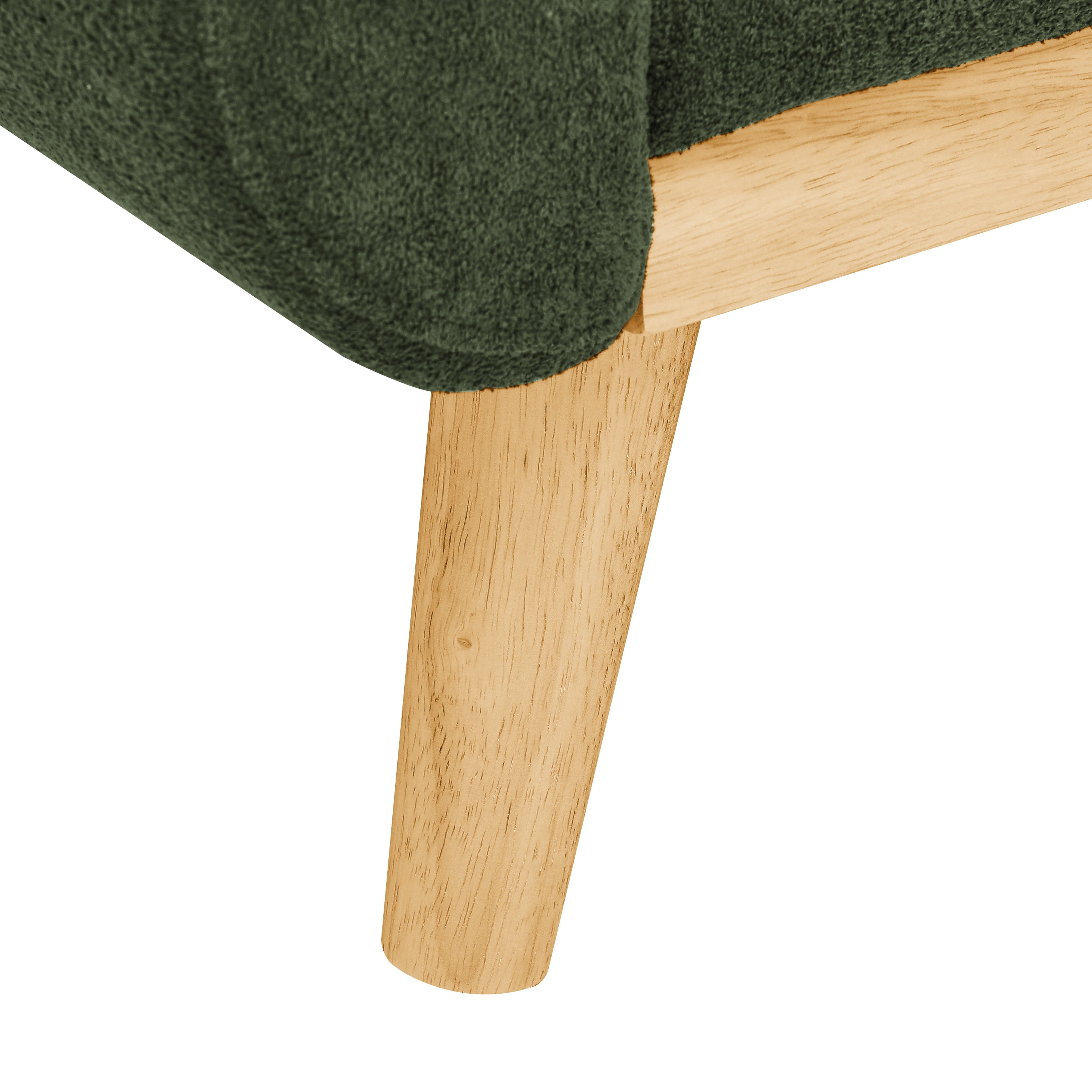 Green Mid-Century Loveseat - 67.7" Wide Tufted Sofa with Wooden Legs