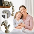 thumbnail image 5 of 2set Elefante Madres Colgando 2-Bebés Estatuilla Adornos artesanales de resina Nuevos Originales, 5 of 5
