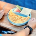 thumbnail image 2 of MinikOiOi Portions - Aqua Green 100% Food Grade Silicone Plates With Suction and High Holding Capacity, BPA Free - 6m+ Unisex - Infant, Does Not Bend Easily, 2 of 7