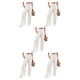 thumbnail image 1 of Sonducket Mujer verano primavera pantalones bolsillos largo suelto Casual pierna ancha estiramiento de moda para salón Streetwear blanco XXXL Type2 NO2, 1 of 6
