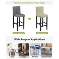 thumbnail image 3 of Green Floral Bar Stool Covers Set of 4, Vintage Rustic Botanical Spring Stretch Washable Bar Chair Covers with Backs, Removable Pub Counter Height Chair Cover for Kitchen Dining Room Cafe, 3 of 7