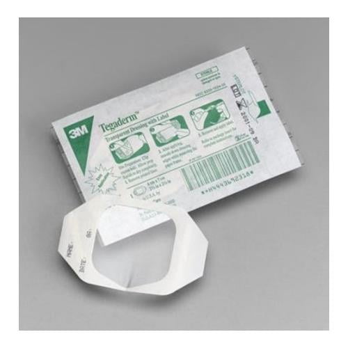 Tegaderm Transparent Film Dressing, Picture Frame Style, with Label, 2 1/8 in. x 2¾ in. (Pack of 50)