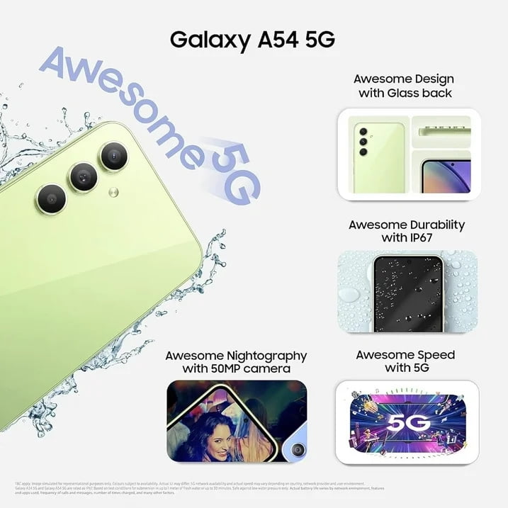 Samsung Galaxy A54 5G 128GB Factory Unlocked Android Smartphone