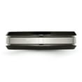 thumbnail image 3 of Auriga Fine Jewelry Titanium Beveled Edge 6mm Black IP-plated Satin/Band for Men Size 6, 3 of 6