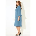 thumbnail image 3 of Catherines Women's Plus Size Faux Pearl Trim Ruffle Sleeve Shift Dress, 3 of 4