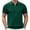Green, variant on Men's Zip-Up Polo Shirt Short Sleeve Fashion Golf Shirt Summer Classic Polo T-Shirt